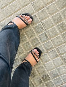 Reduced Price Zudio Black Flats - Minimalist Styl