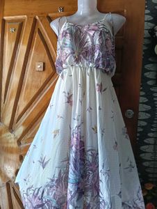 Floral Print Spaghetti Strap Dress