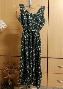 Green Floral Dress -New