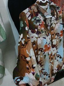 Floral Print Button-Down Shirt