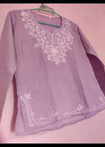 Lavender Short Kurti 💜