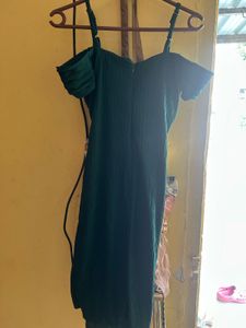 Green Off-Shoulder Dress