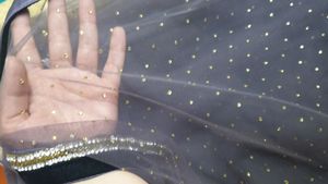 Black Saree In Net