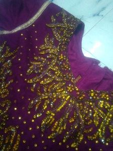 Elegant Purple Anarkali Kurta