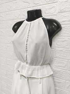 H&amp;M White Halter Top