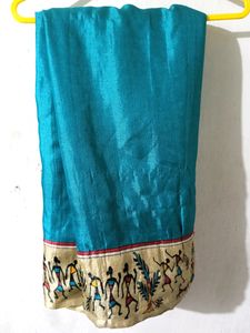 ||Printed Border Saree || Sea Green Colour