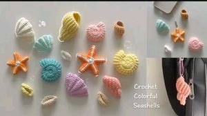 Crochet Seashell Charms/Keychain