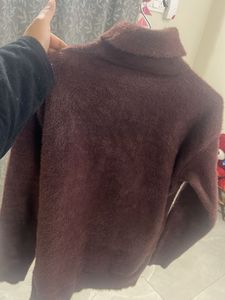 Cozy Burgundy Turtleneck Sweater