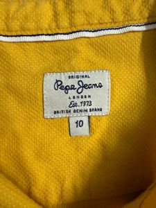 Pepe Jeans mustard Yellow Shirt for 6-8 year old