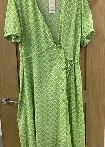 MANGO Printed Dress With Balloon Sleeves