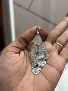 Silver Leaf Dangle Earrings