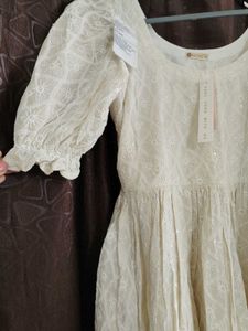 Ivory Embroidered Dress