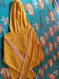 Yellow Crop Hoodie