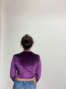 Purple Velvet Crop Top