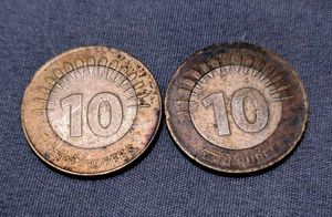 Vintage 10 Rupee Coins