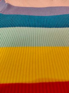 Rainbow Striped Knit Top