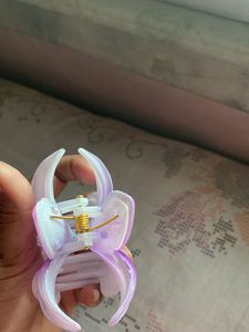 Purple &amp; White Flower Pin