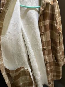 Plaid Woollen Shirt Jacket