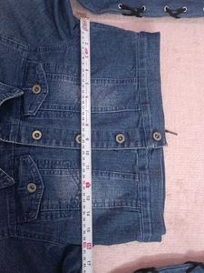 STYLISH 💝💖CORSET model cropped denim jacket