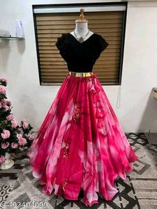Floral Pink Lehenga Choli Set