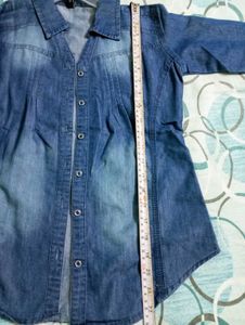Denim Shirt +denim Ripped jeans
