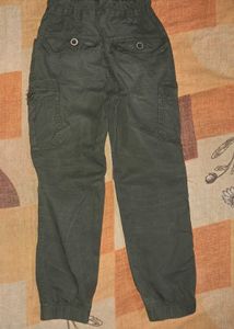 Boy's Olive Green Cargo Pants