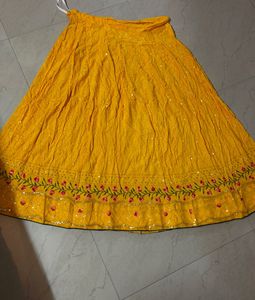 Yellow Embroidered Lehenga