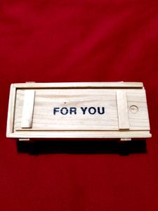 Wooden Box with 7 Personal Message Bottles Set