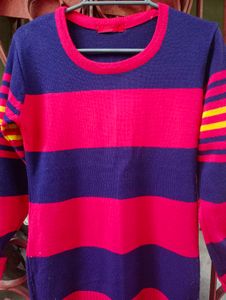 Red And Blue Checked Sweater