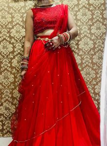 Red Embroidered Saree Blouse