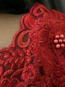 Red Embellished Ethnic Gown