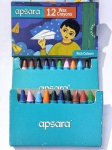 Apsara 12 Wax Crayons Colours