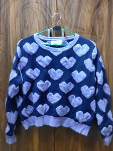 Heart Print Sweater