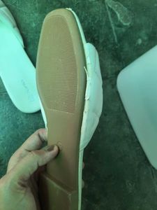 White Zudio Flip Flops, Size 39
