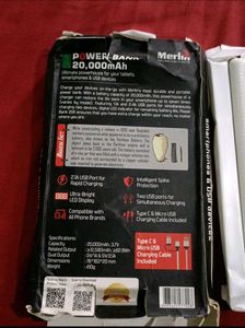 Merlin 20000-mAh Power Bank 20kmAh