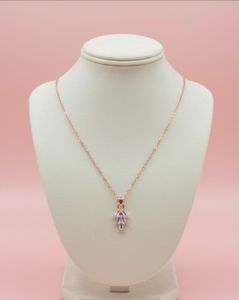 Rose Gold Girl Pendant Necklace