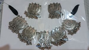 Silver Lotus Necklace &amp; Earring Set🌸Free delivery