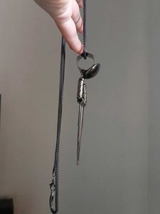 Black Tone Fringe Necklace
