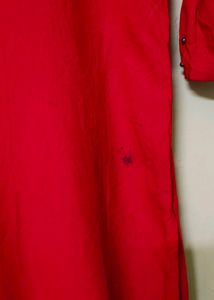 Red Kurti With Purl Design