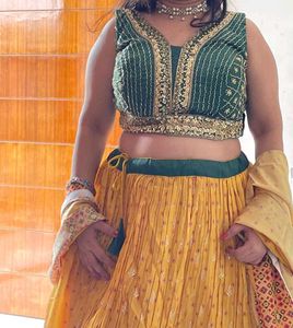 🔥 Haldi-Mahendi Designer Lahenga 🔥