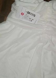White Ruffle Mini Skirt