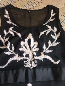 Georgette Embroidery One Piece Dress