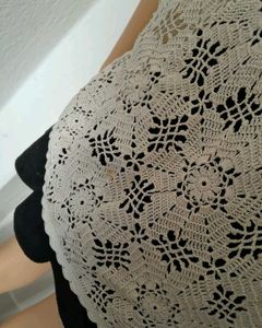 Crochet Flower Mesh Shirt