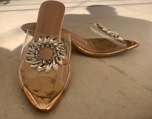 Rose gold transparent heels❤️