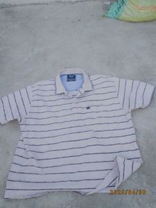 Striped Short Sleeve Polo Shirt