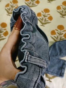 Dark Wash Grey Cargo Jeans