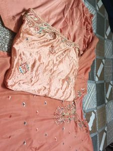 Peach Embroidered Salwar Kameez