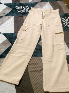 Off White Cargo Denim Jeans
