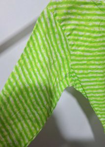 Green Striped Kurta