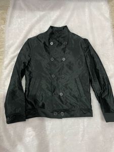 Double-Breasted Black Jacket